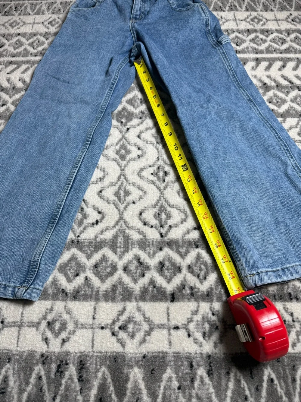 Old Navy Vintage 90s Baggy Carpenter Denim Jeans Boys Painters Pants Size 10